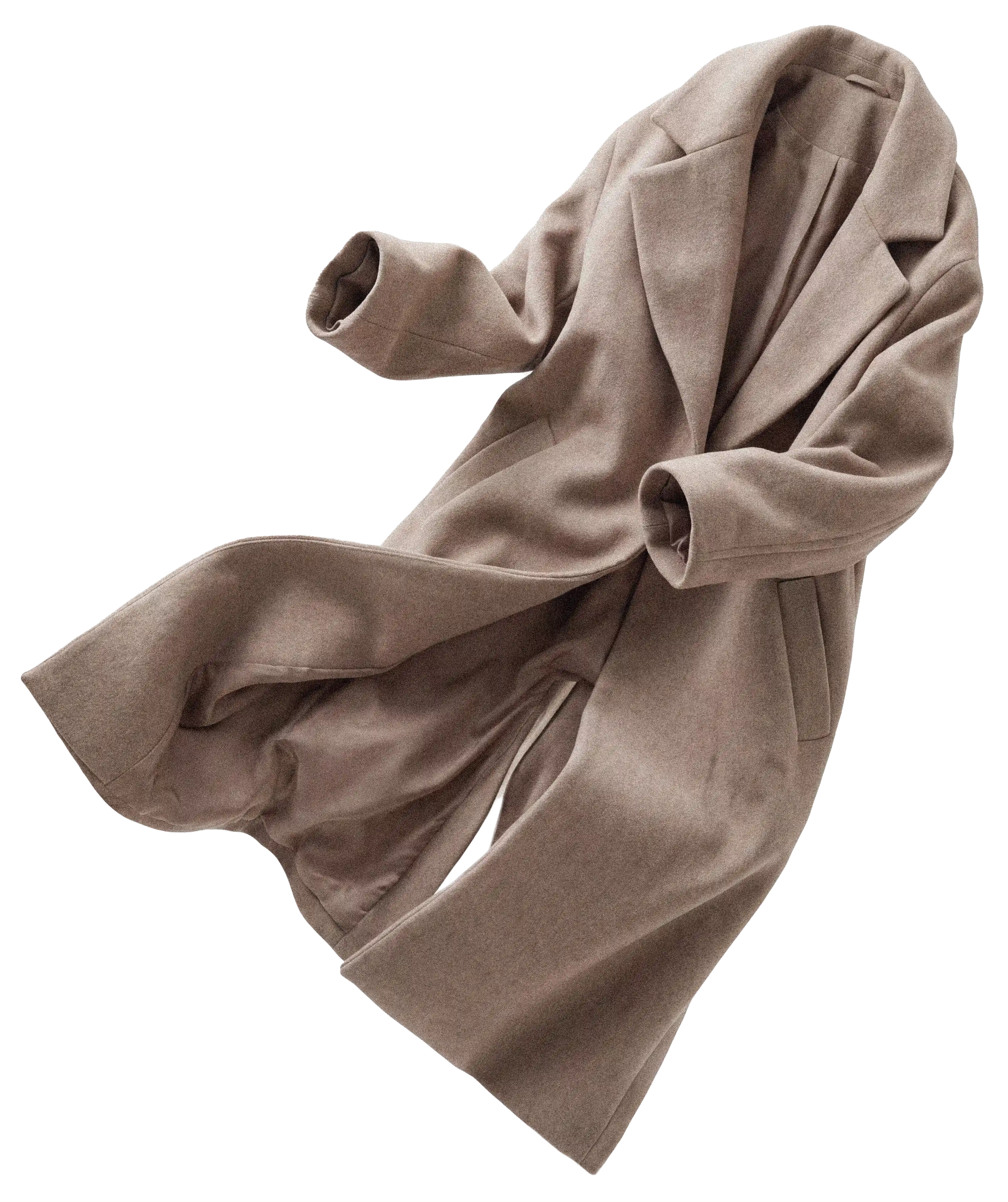 Floating brown coat