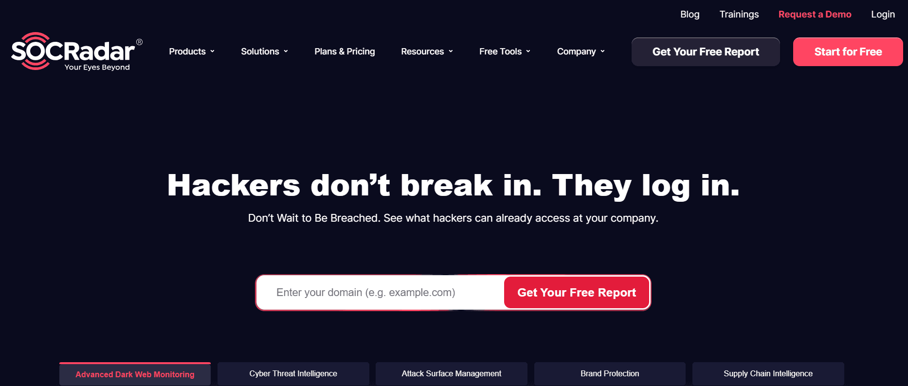 SOCRadar Homepage