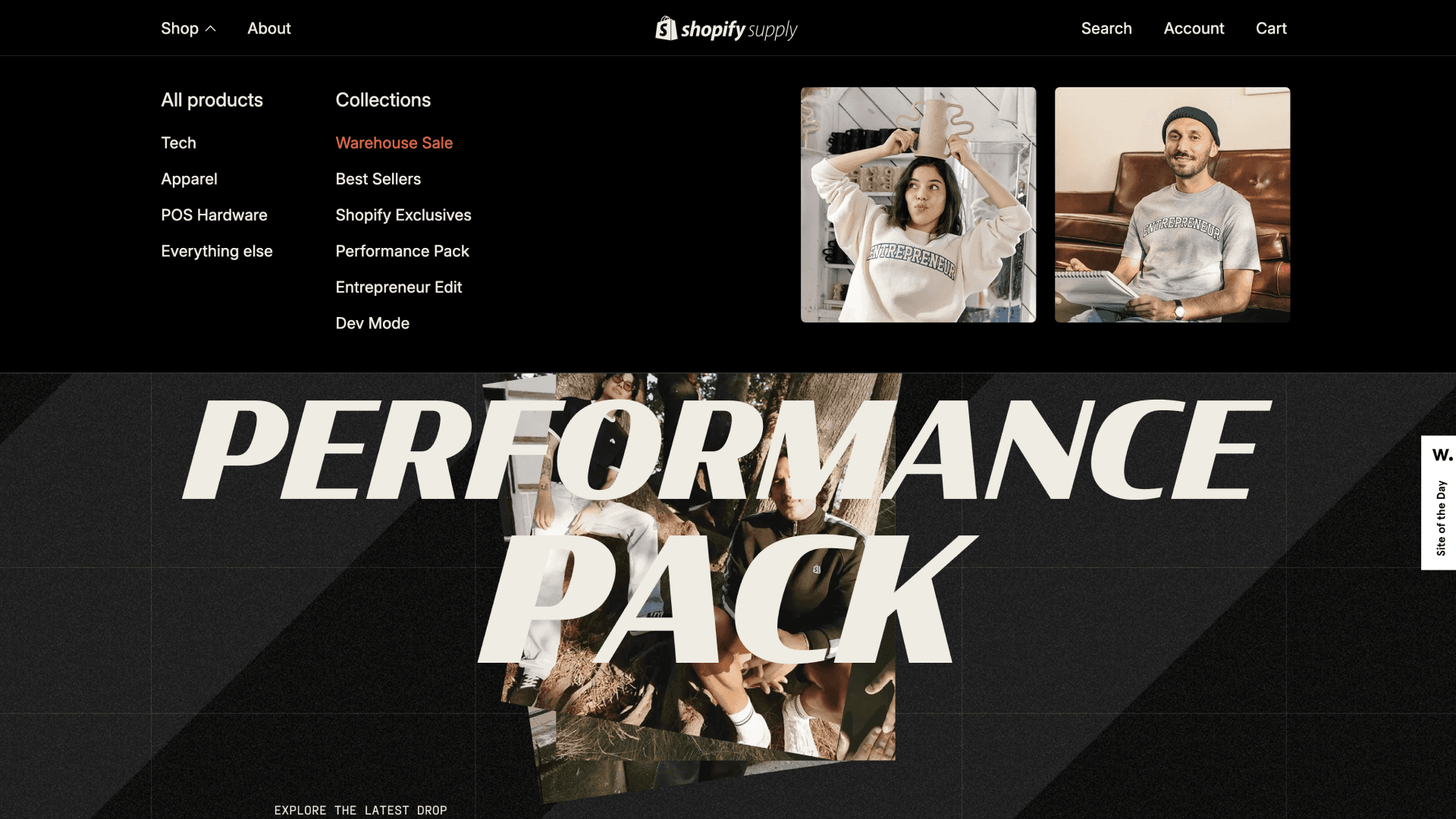 Shopify Supply Navbar