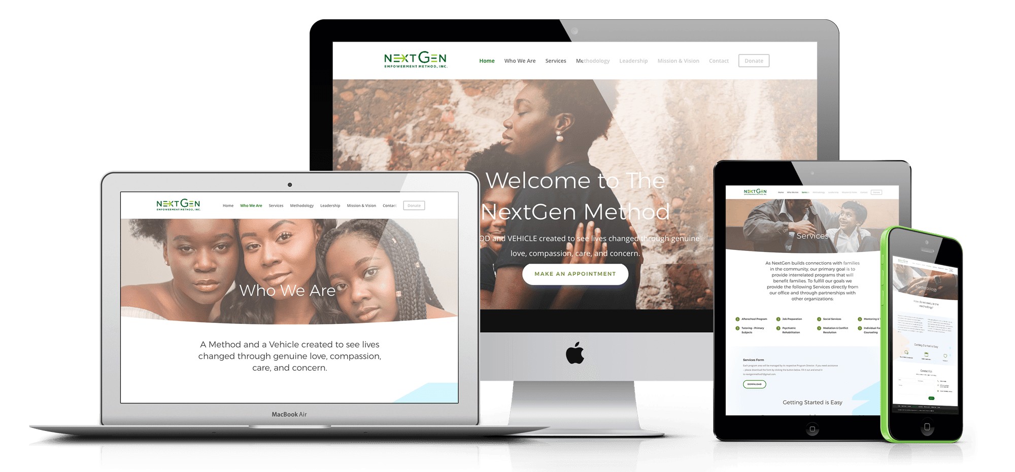 Nextgen website mockup