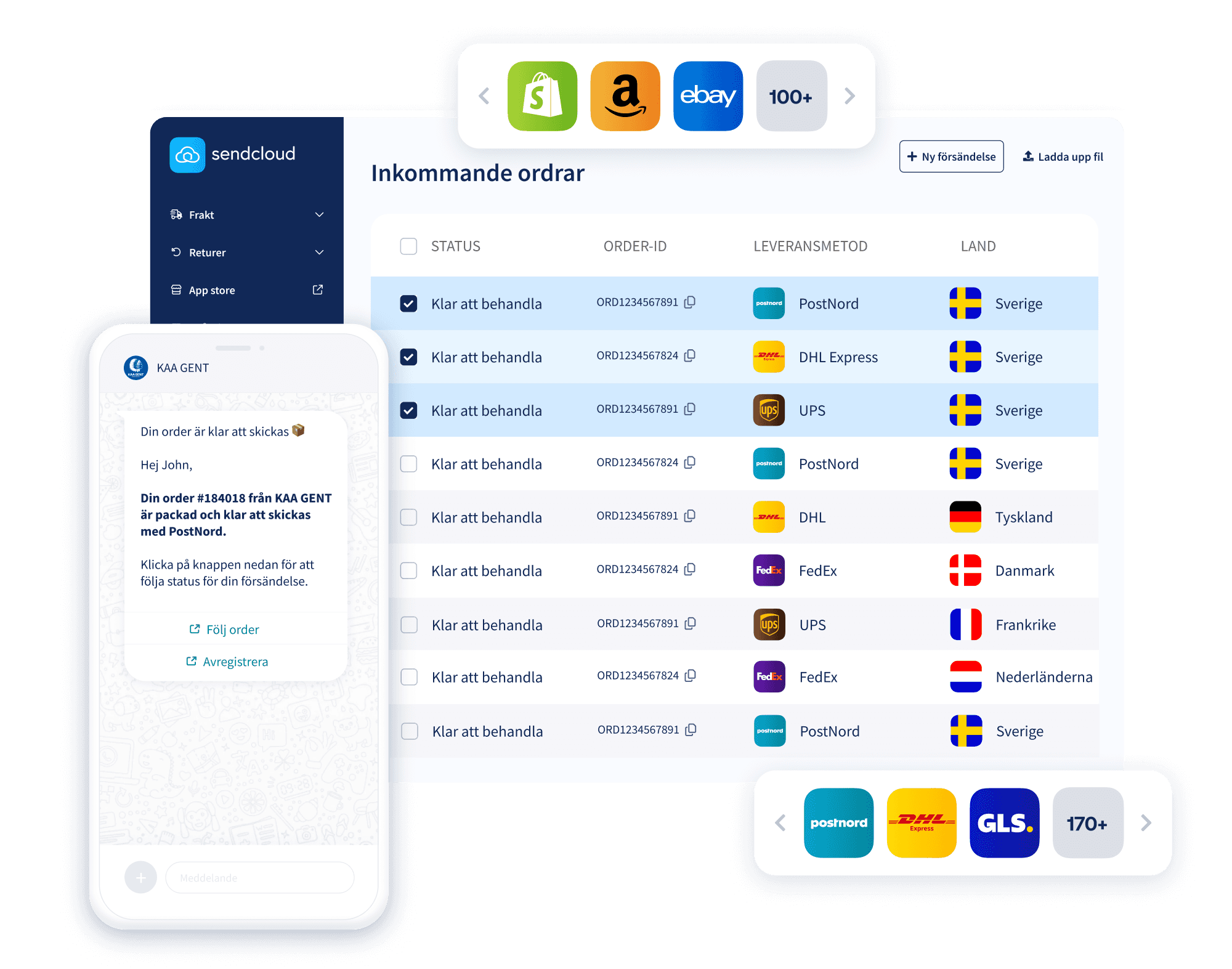 Sendclouds fraktplattform