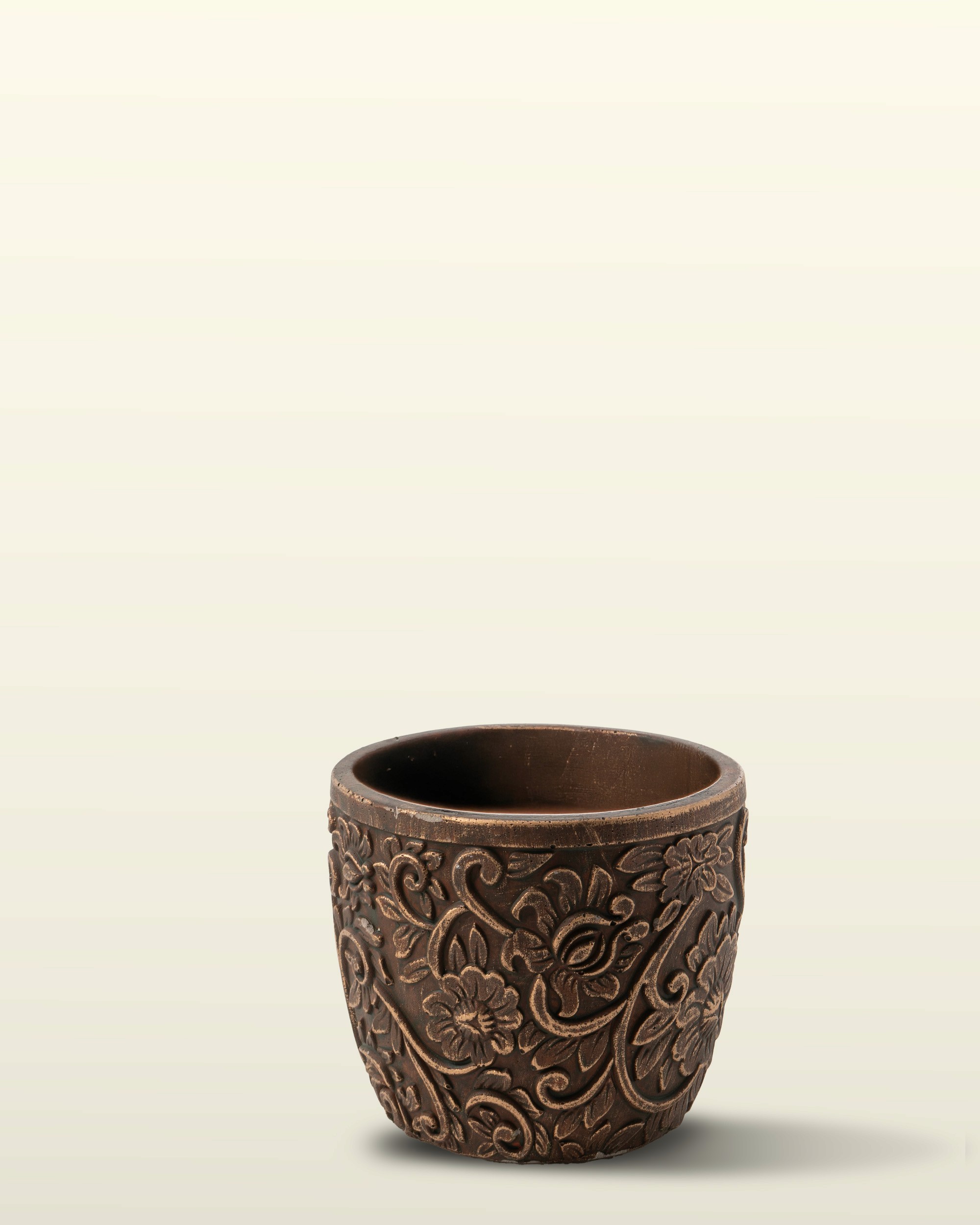 حوض صغير بني — 17×17×14.5 سم — البيت الأخضر