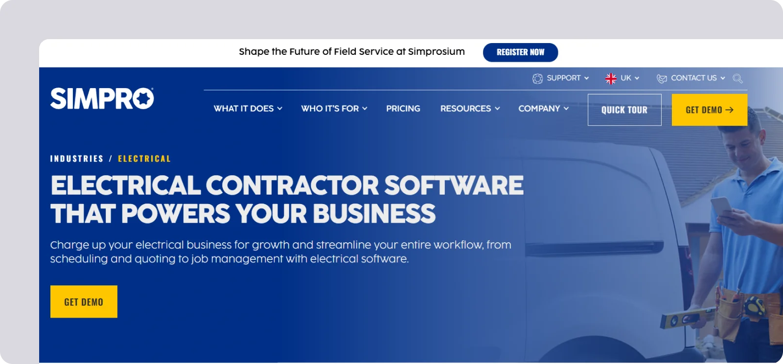simpro-homepage
