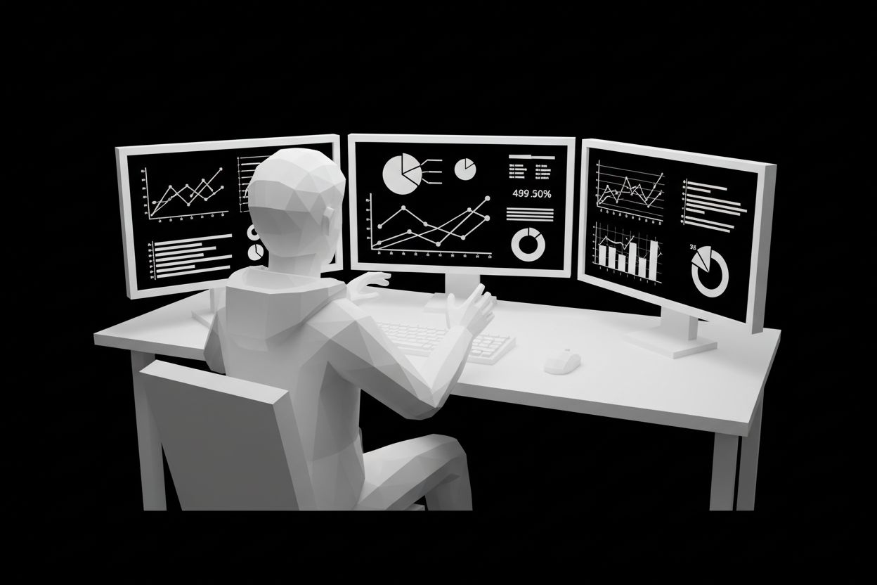 Person reviewing SEO analytics