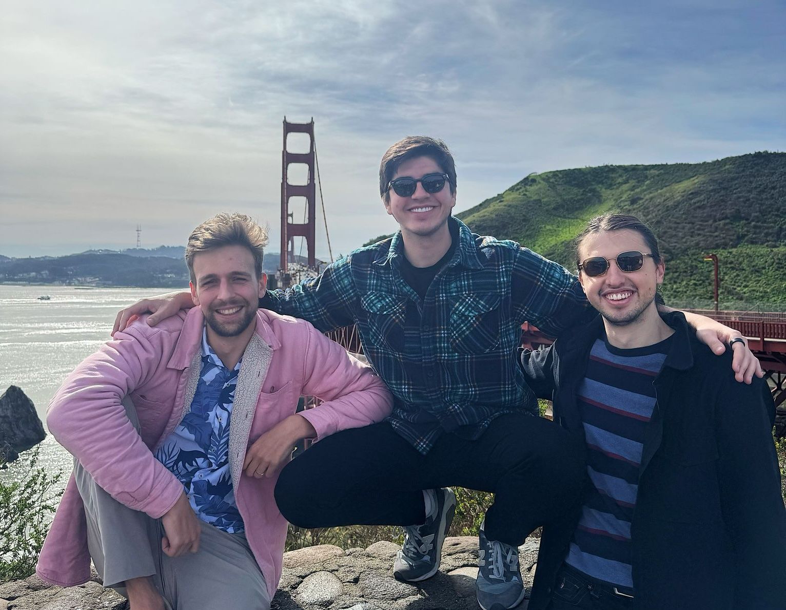 The HeyReach team at the Golden Gate Bridge
