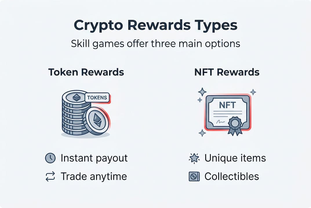 Infographic showing types of crypto rewards