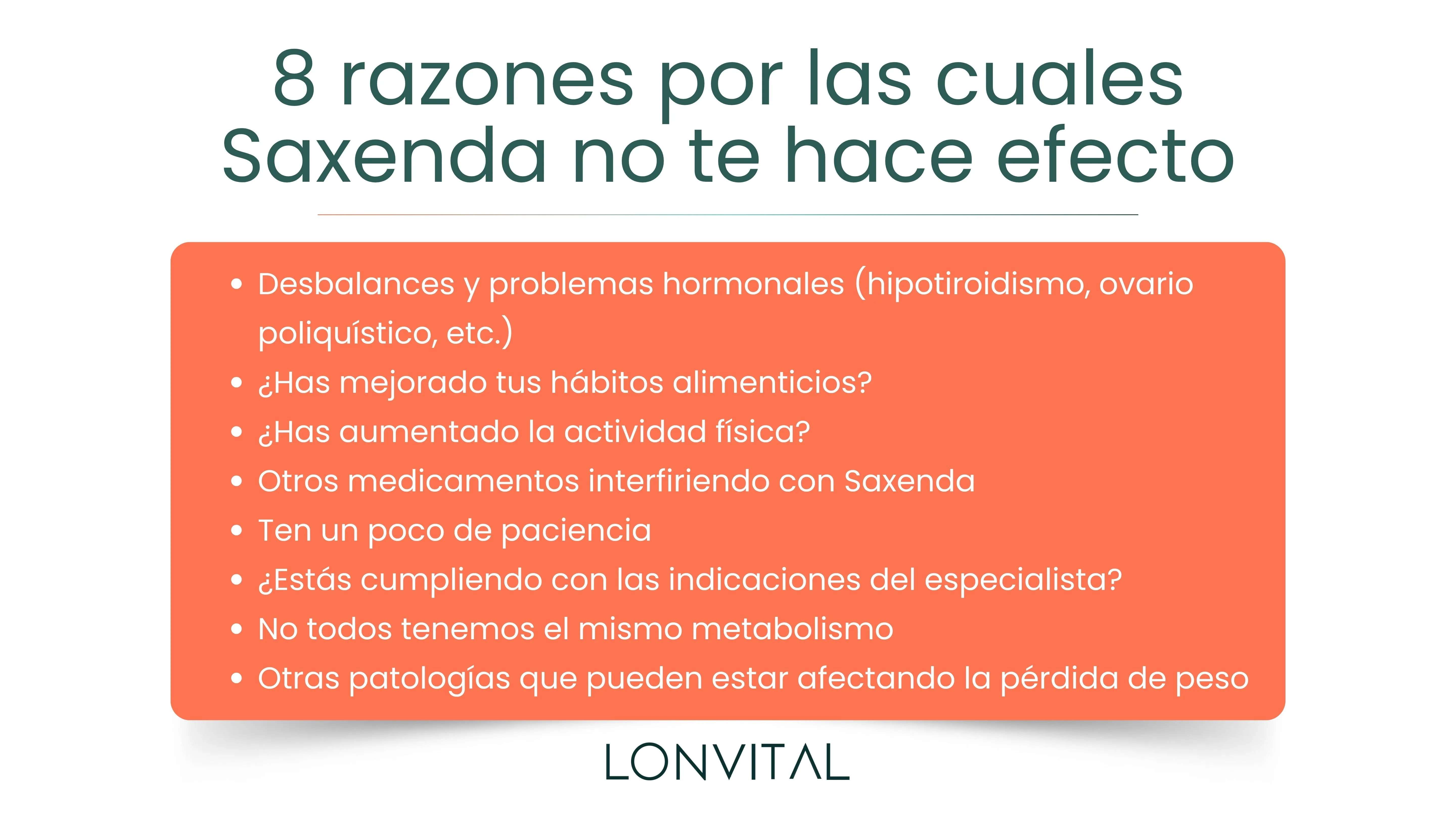 8 raxones por las cuales Saxenda no te hace efecto