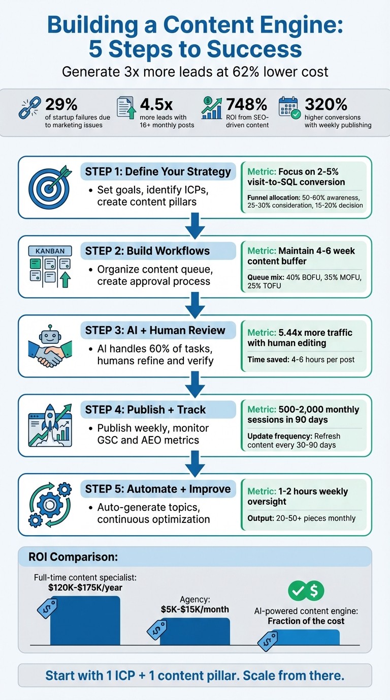 5-Step Content Engine Framework for Seed-Stage Startups