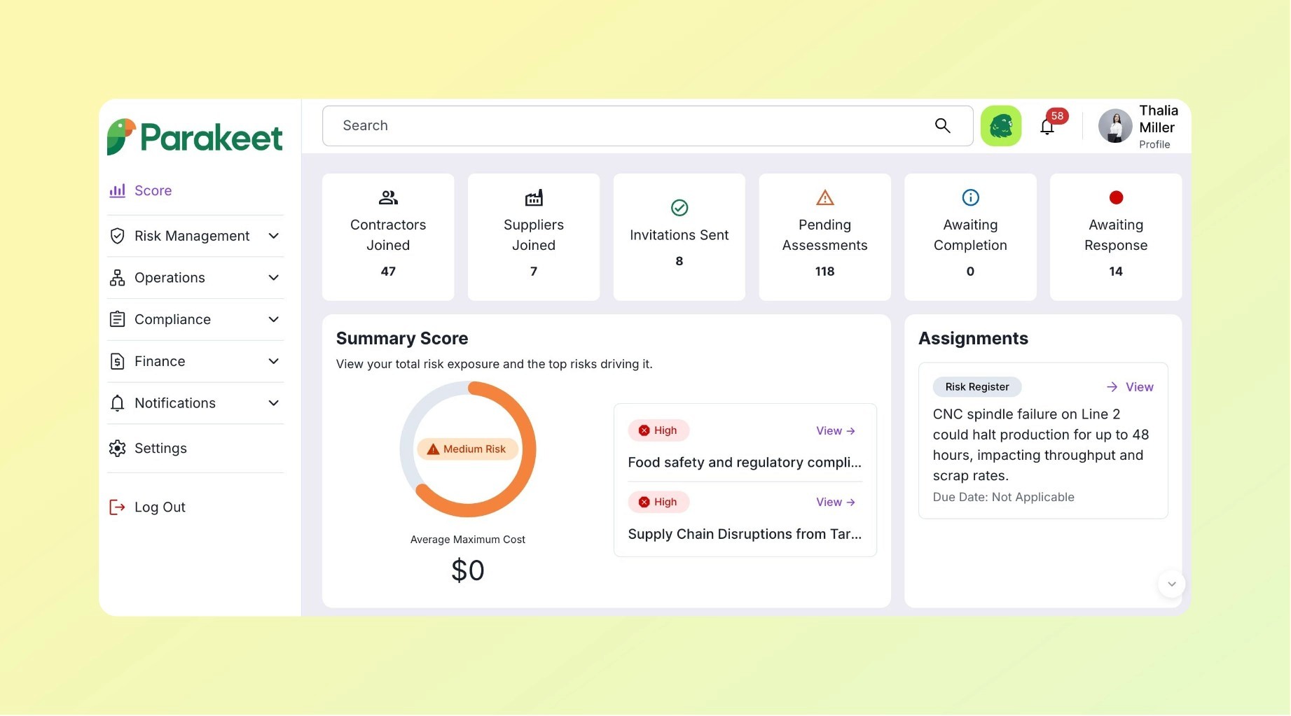 parakeet risk platform
