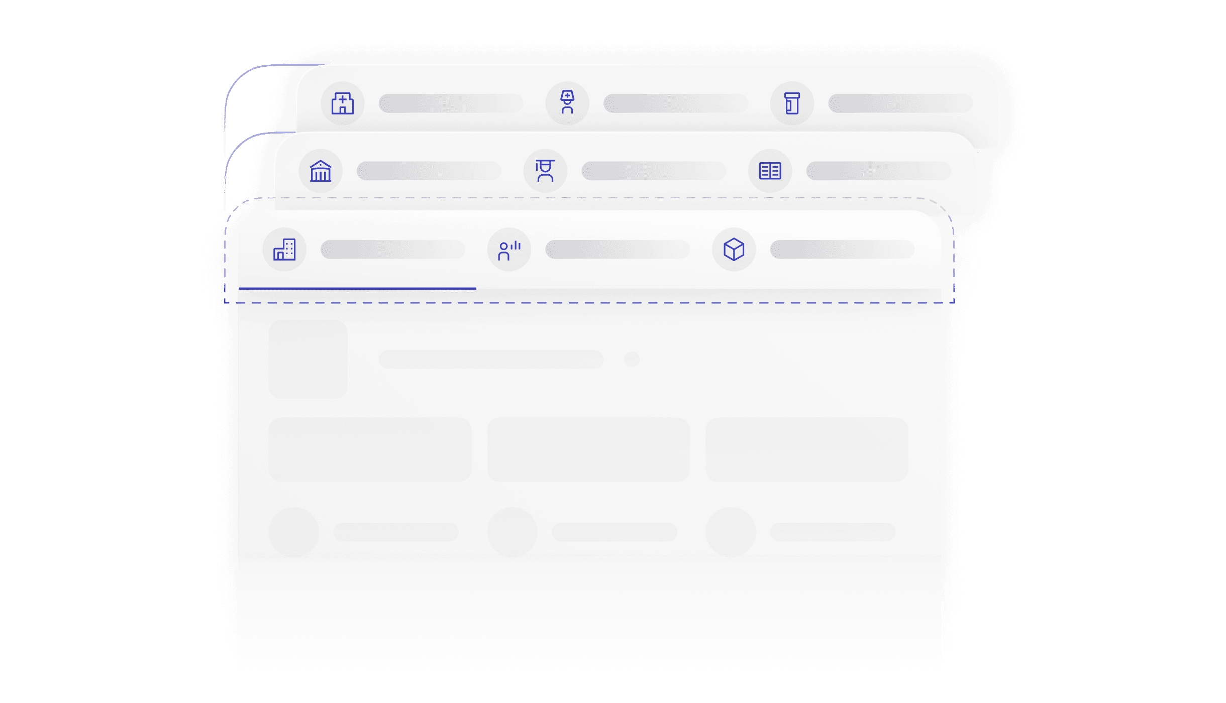 A render showing the ability to customize Planhat for a breadth of use cases across companies, schools and hospitals.