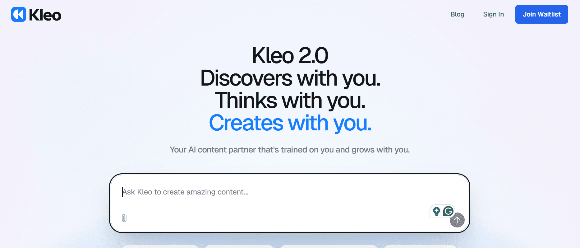 Kleo website homepage as an alternative to easygen