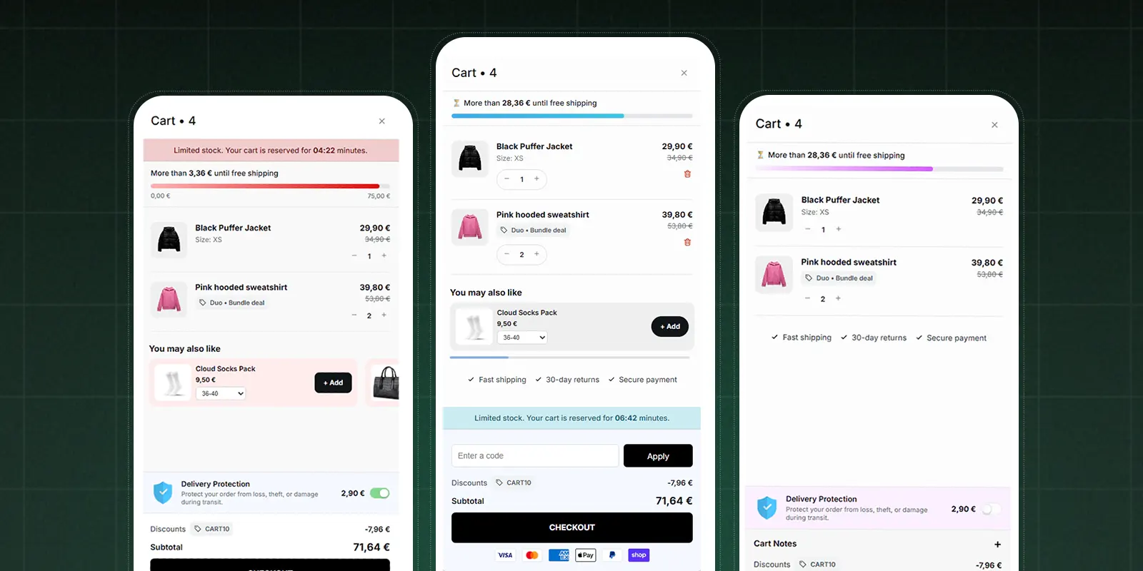 Image Showing a Shopify Cart Drawer