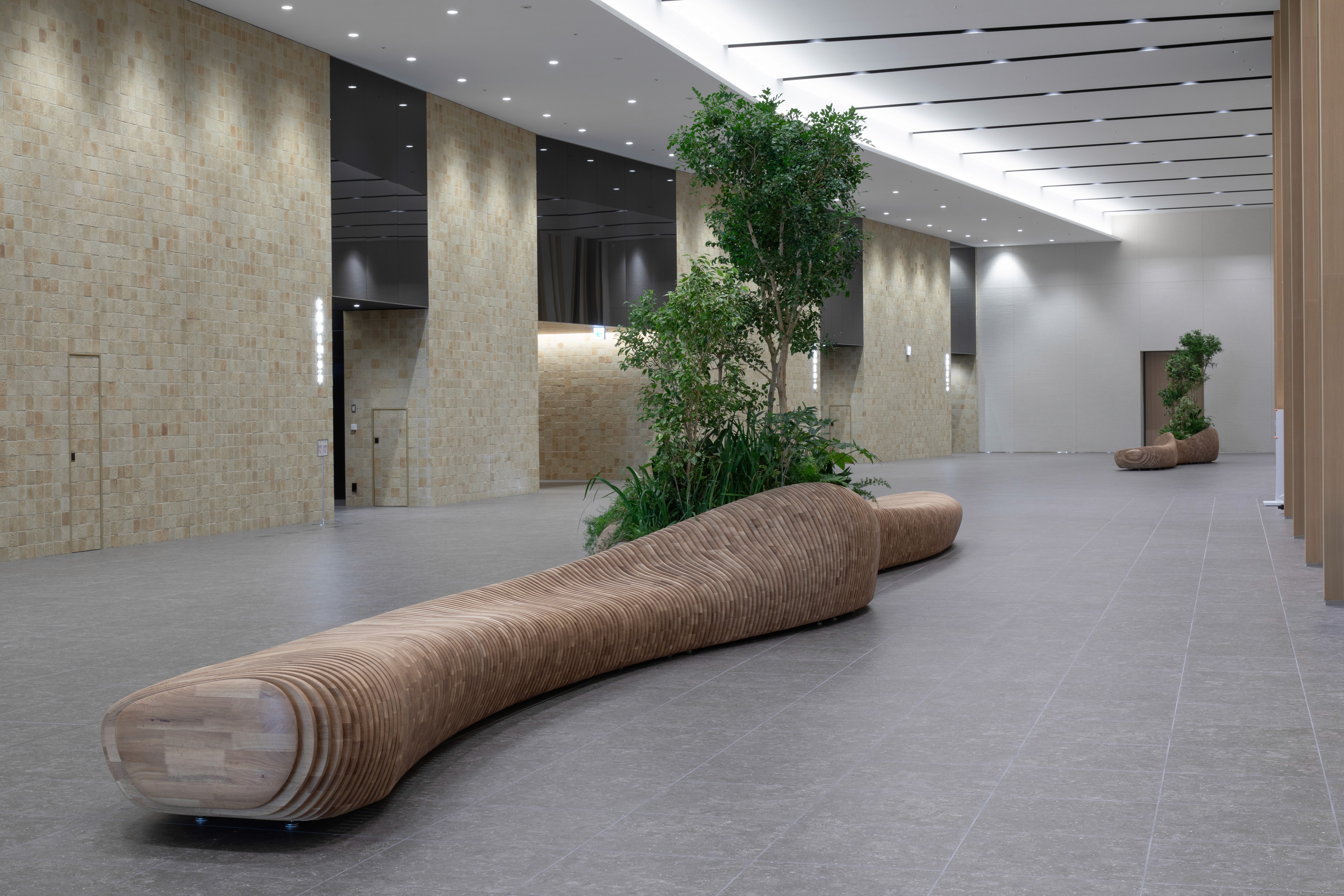 6,000を超える木製パーツからつくる巨大ベンチ ｜加工・施工編 [グラン