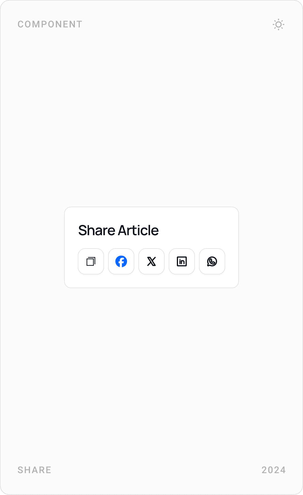 Clean Article Sharing Component Design
