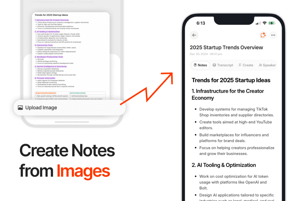 create notes from image