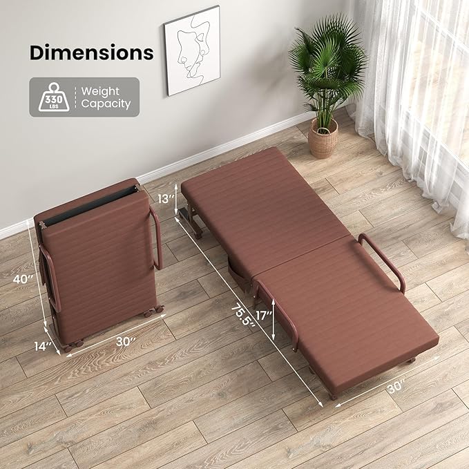 The portable adjustable bed is a stylish addition that complements any interior design.