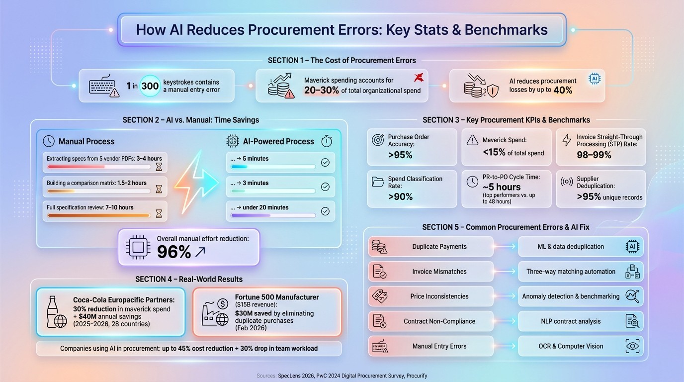 AI vs. Manual Procurement: Key Metrics & Error Reduction Stats