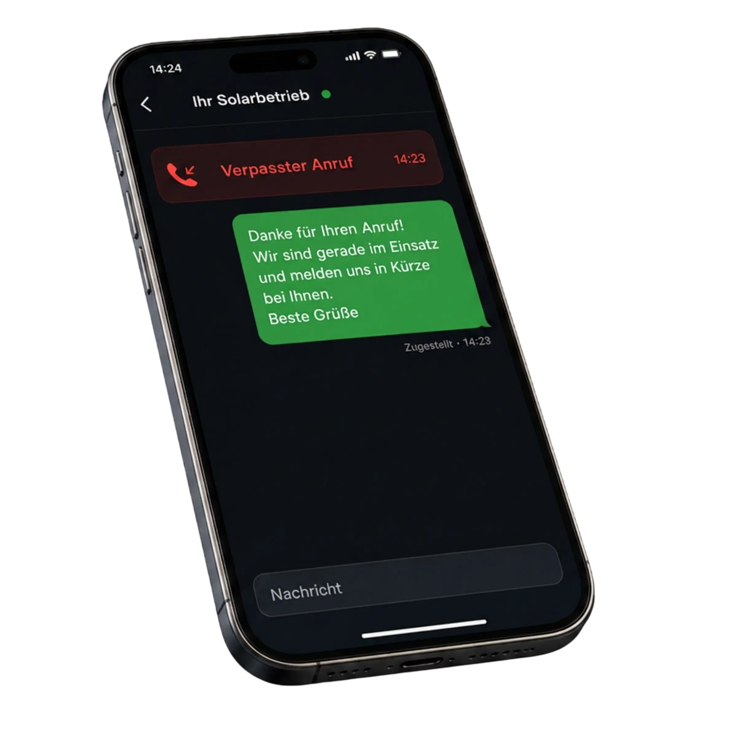 SMS conversation on phone