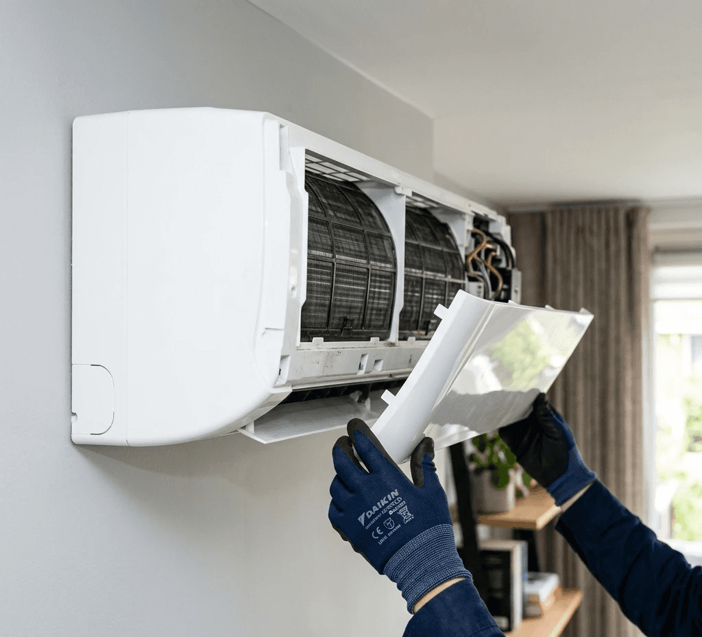 Manutenzione e pulizia di climatizzatore domestico