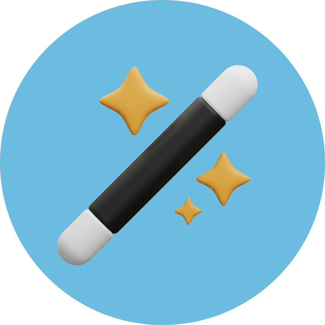 Zauberstab im Kreis