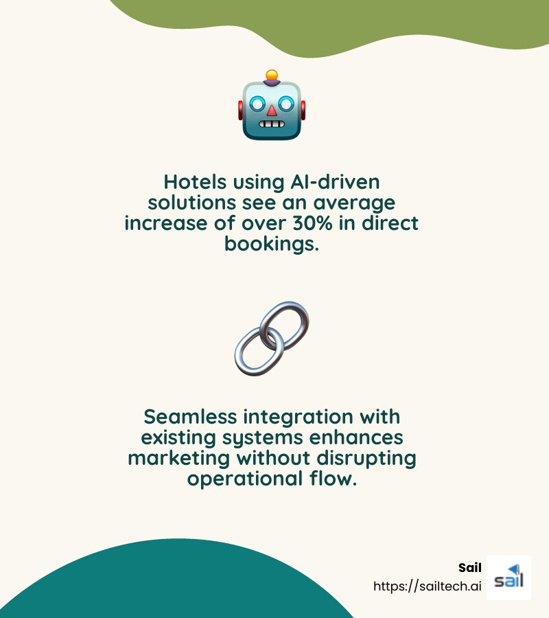 AI-driven booking increase stat - no-commitment hotel marketing infographic 2_facts_emoji_nature