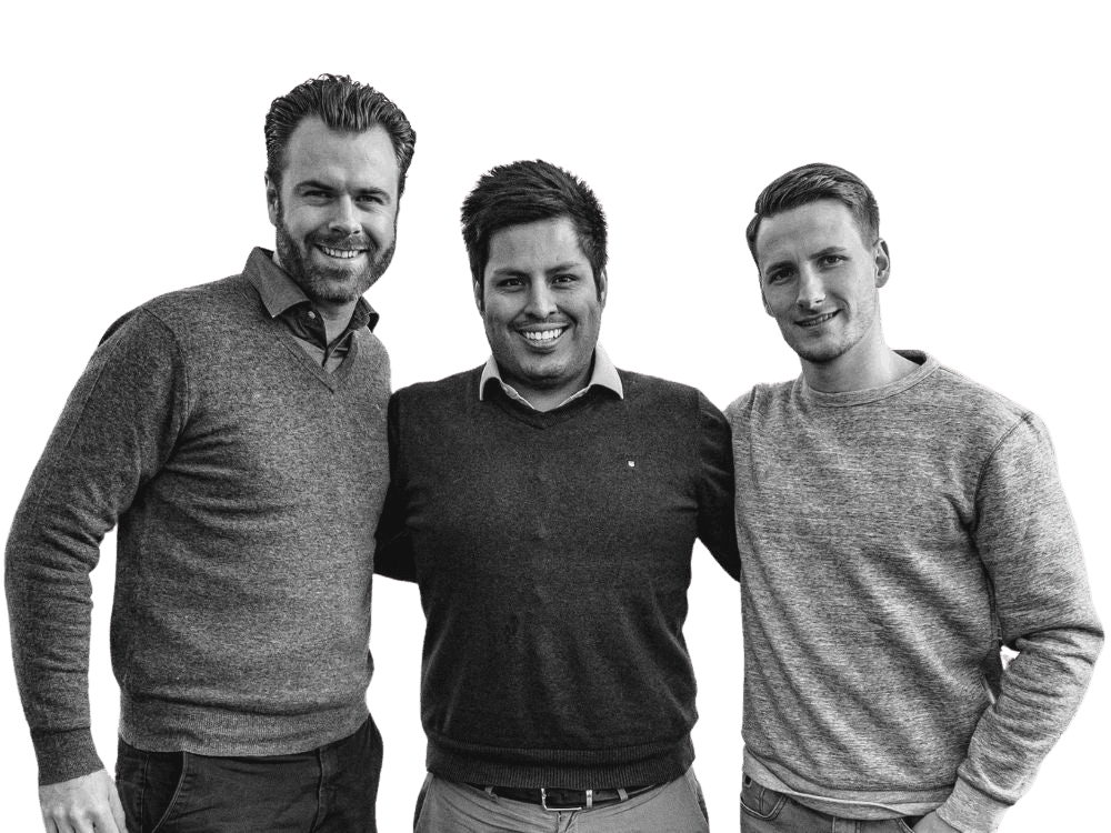 Man pointing finger top