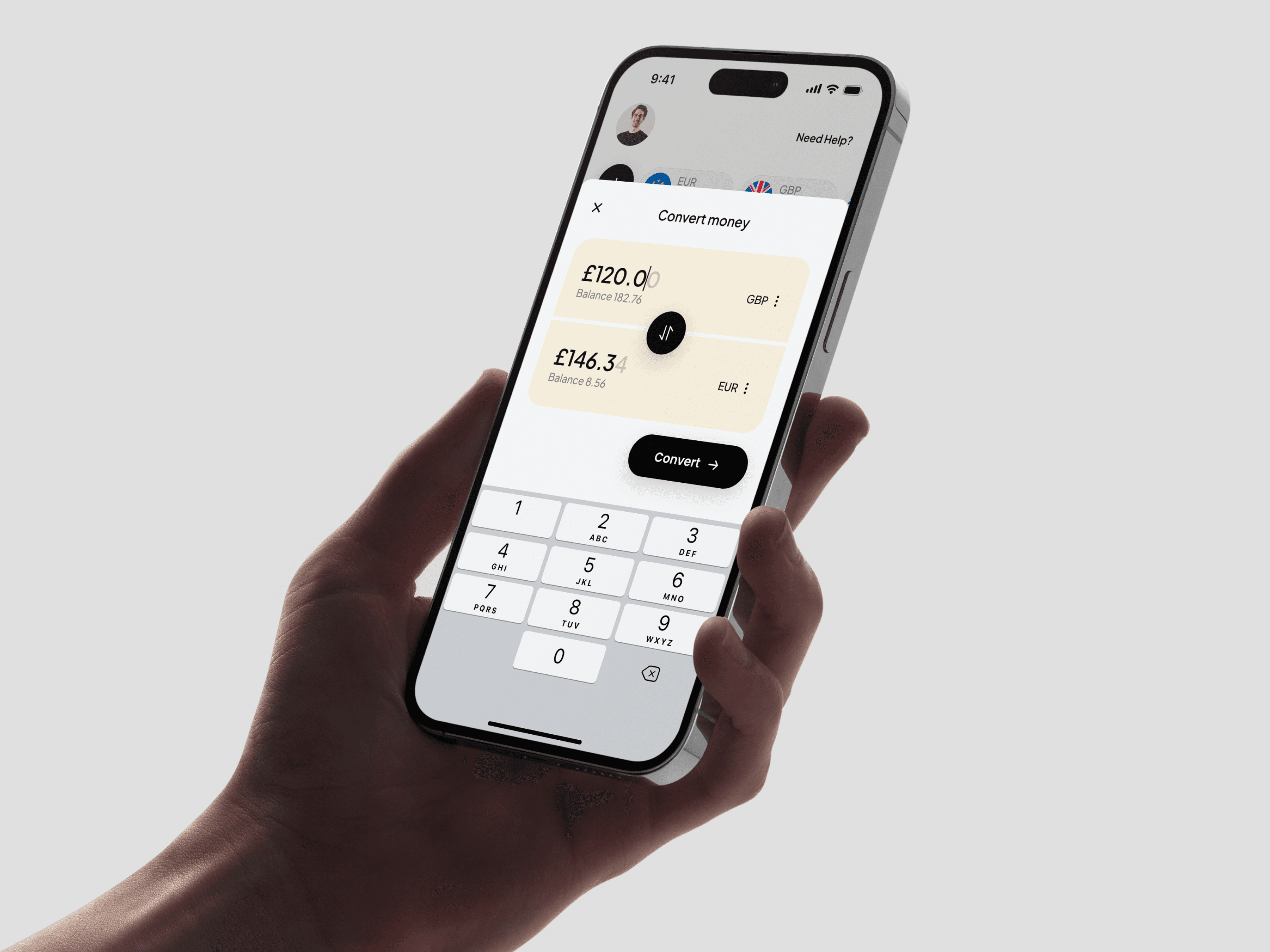 Fintech mobile app design