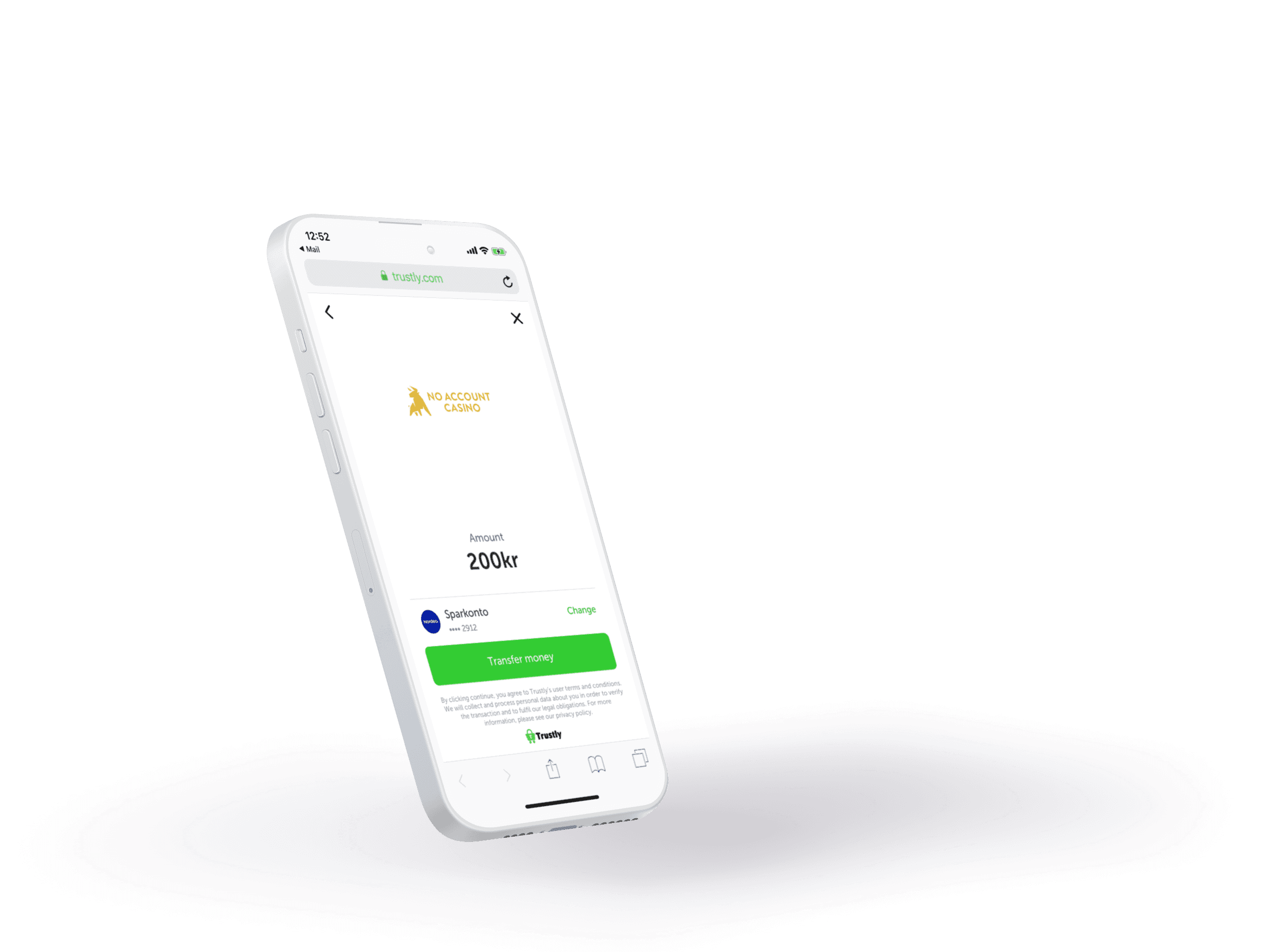 Screenshot of Trustly iPhone
