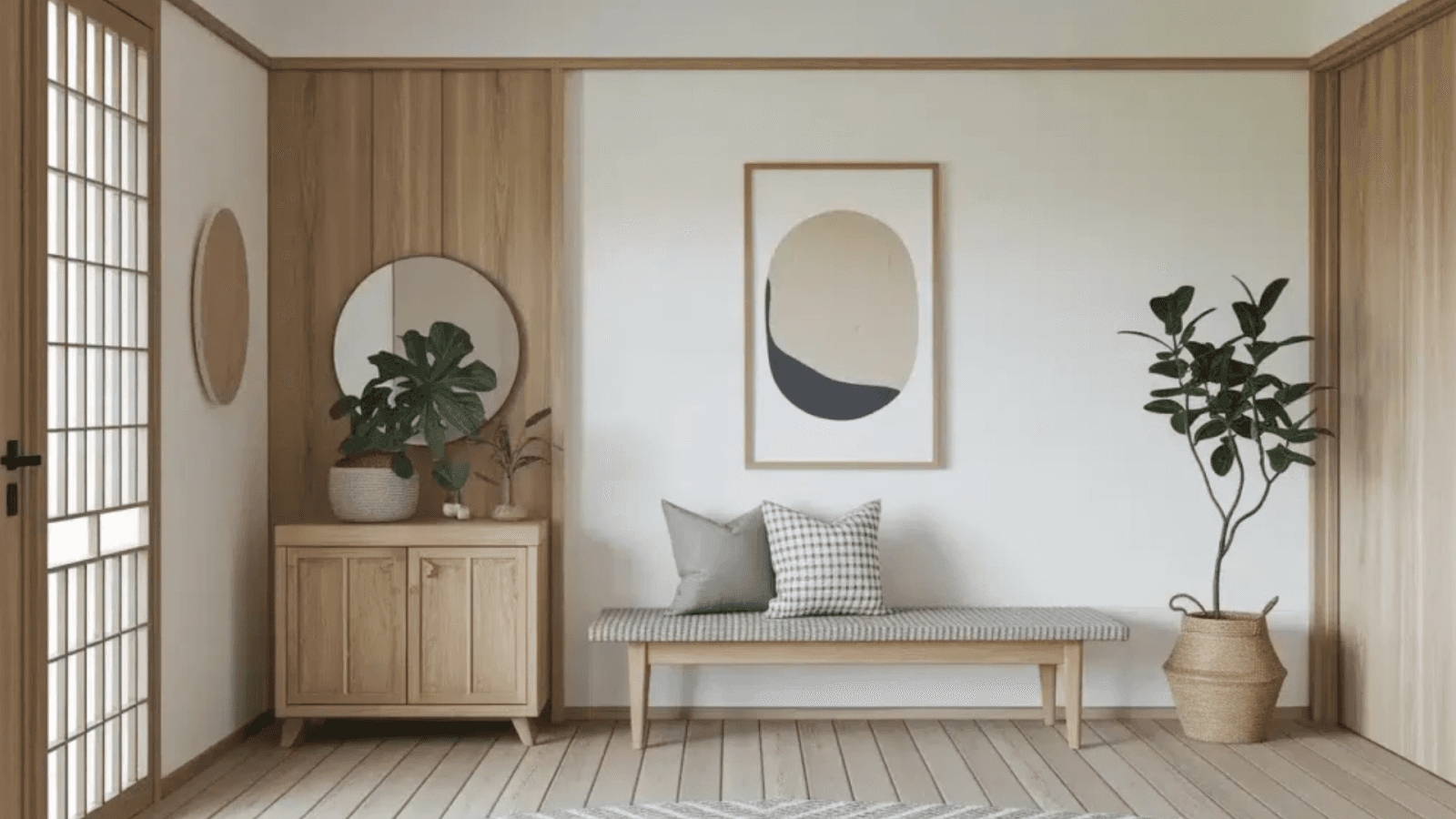 Functional Entryway with Minimal Clutter