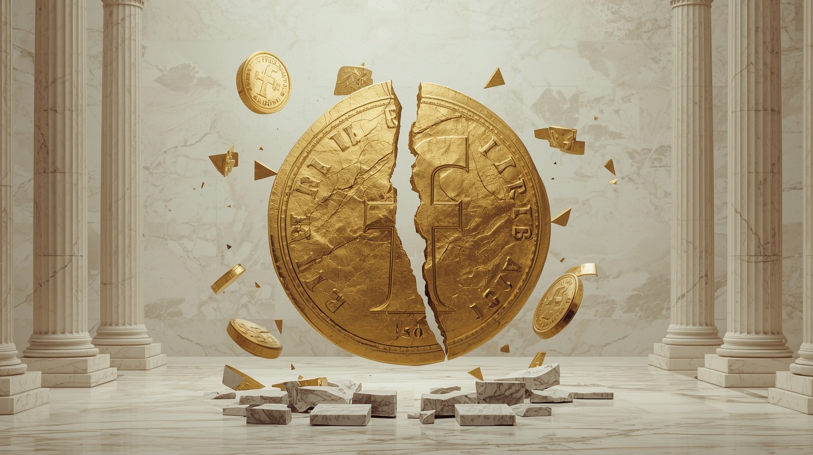 coin features realistic engraved profiles of the letter F from the Facebook logo