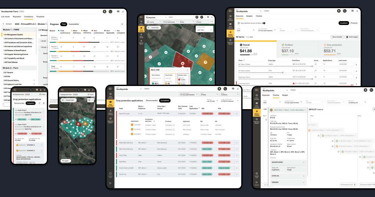 Desktop, tablet, and mobile screenshots of CropSights