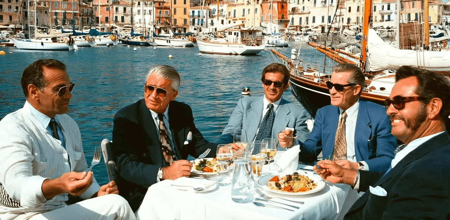 luxury  yacht dining