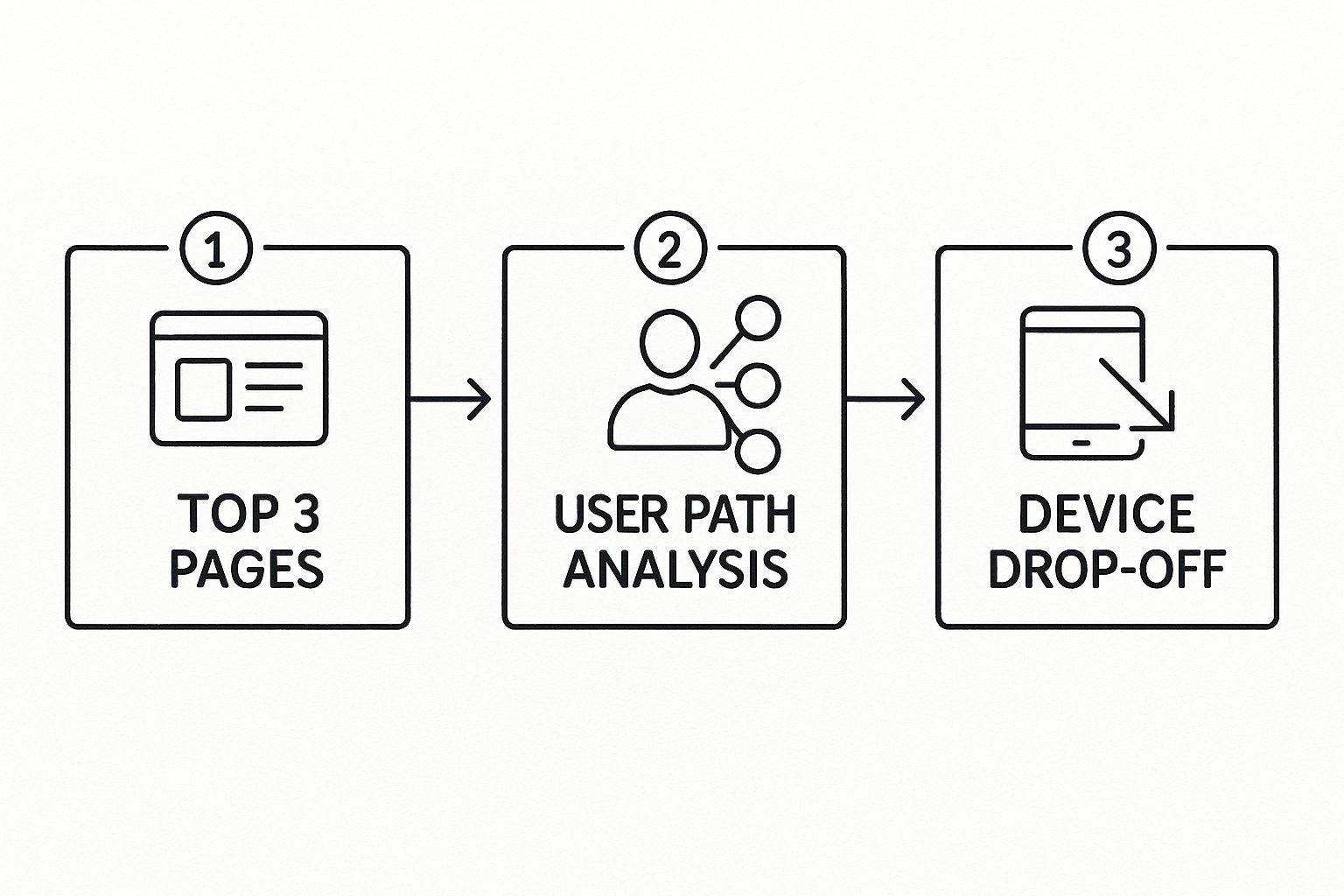 Infographic about how to analyze website traffic
