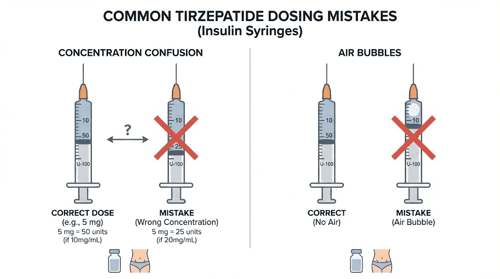Common tirzepatide dosing mistakes to avoid with insulin syringes