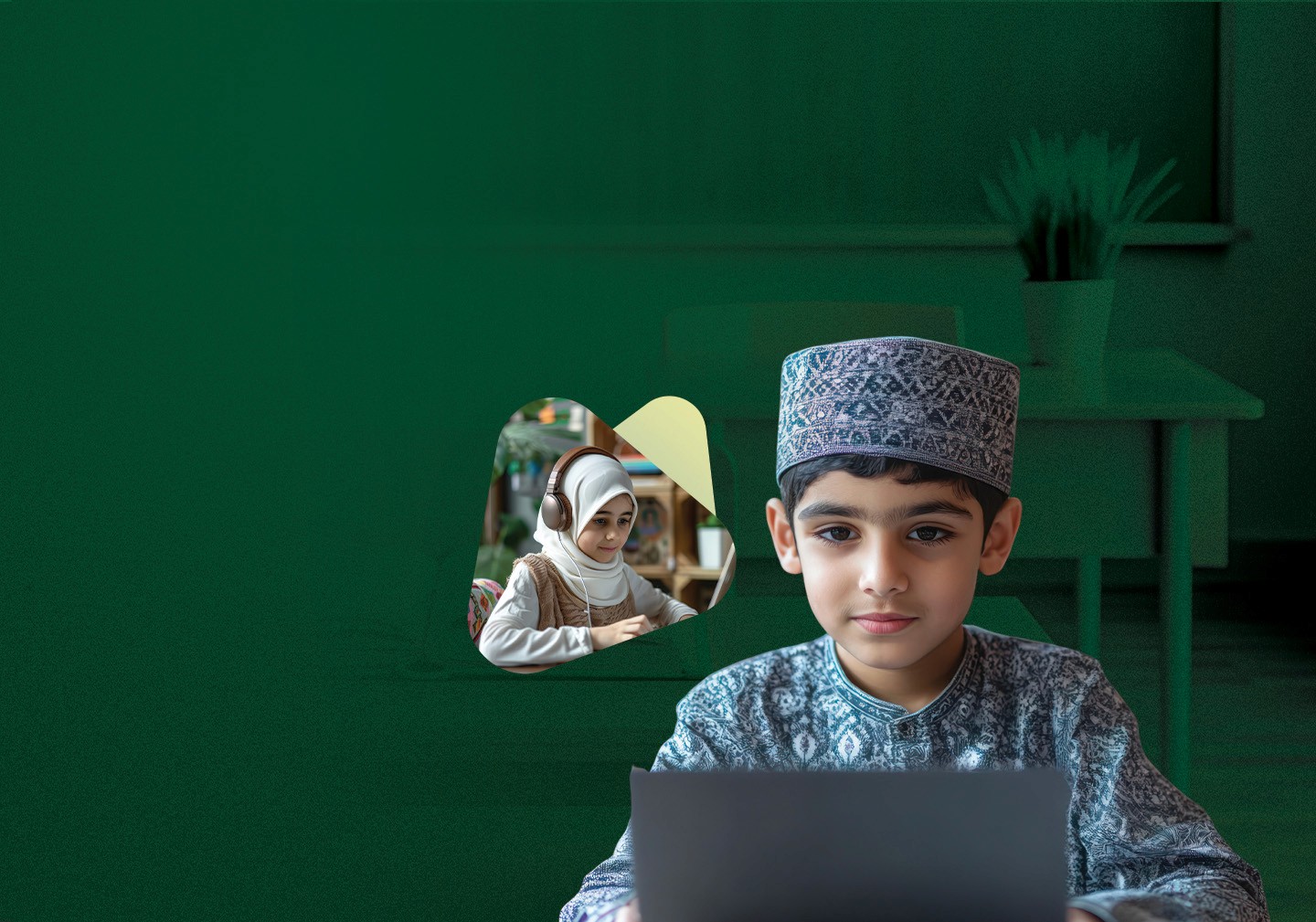 five children smiling while doing peace hand sign