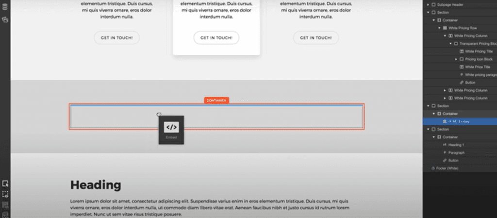 webflow embed