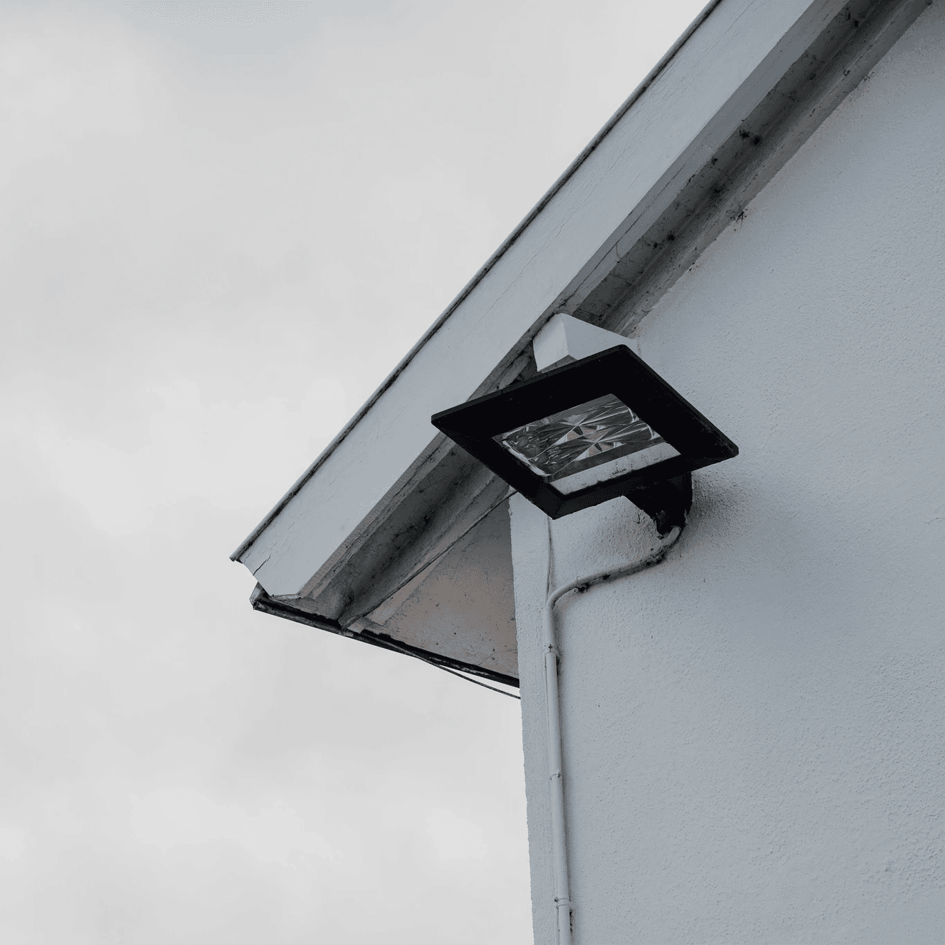 a light on a building