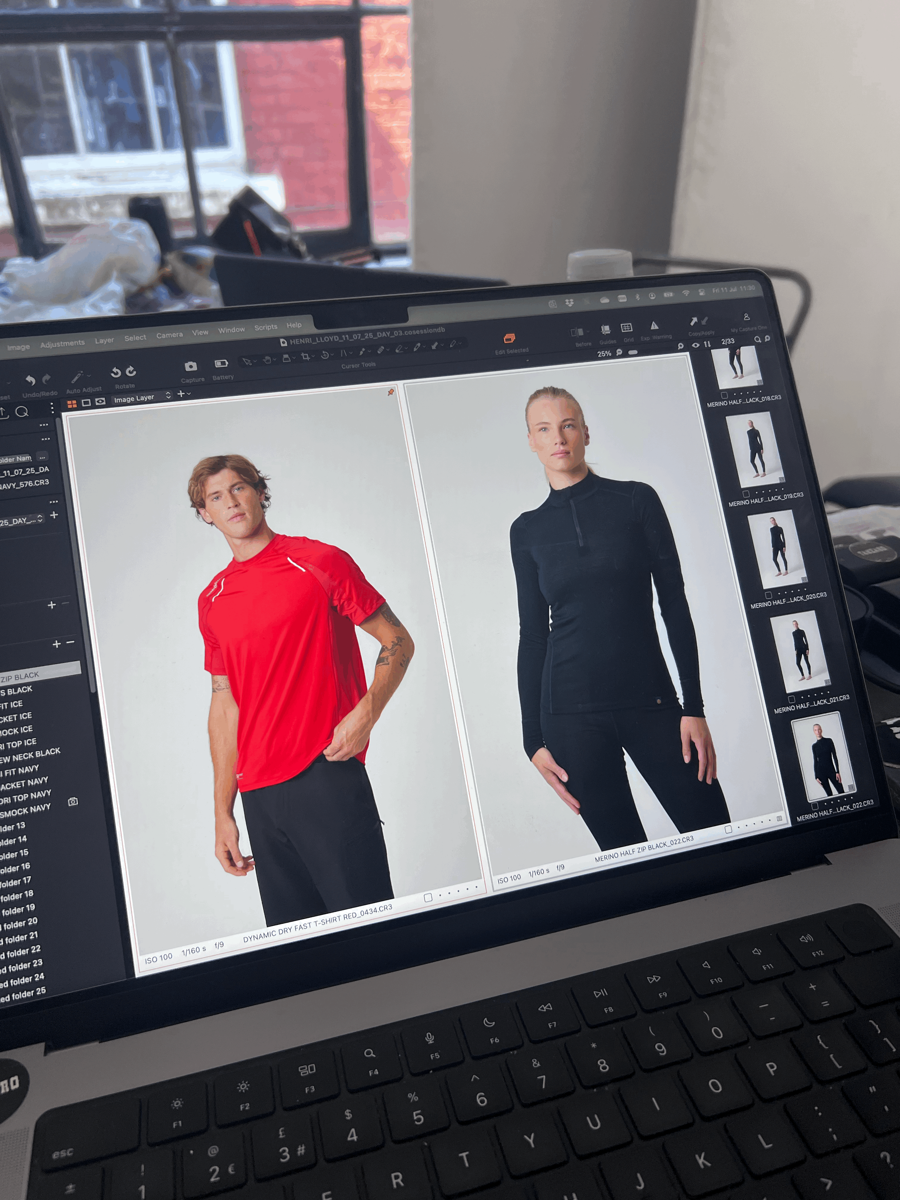 Behind the scenes image for a Manchester fashion shoot with henri lloyd by Mia Edmond