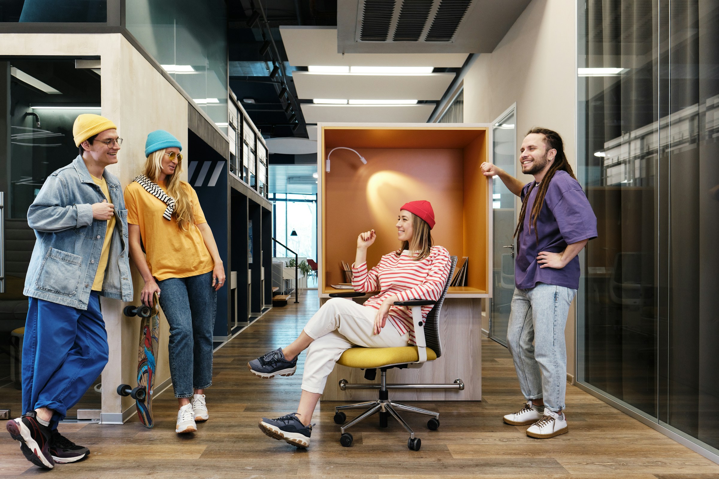 group of people chilling in formance workspace