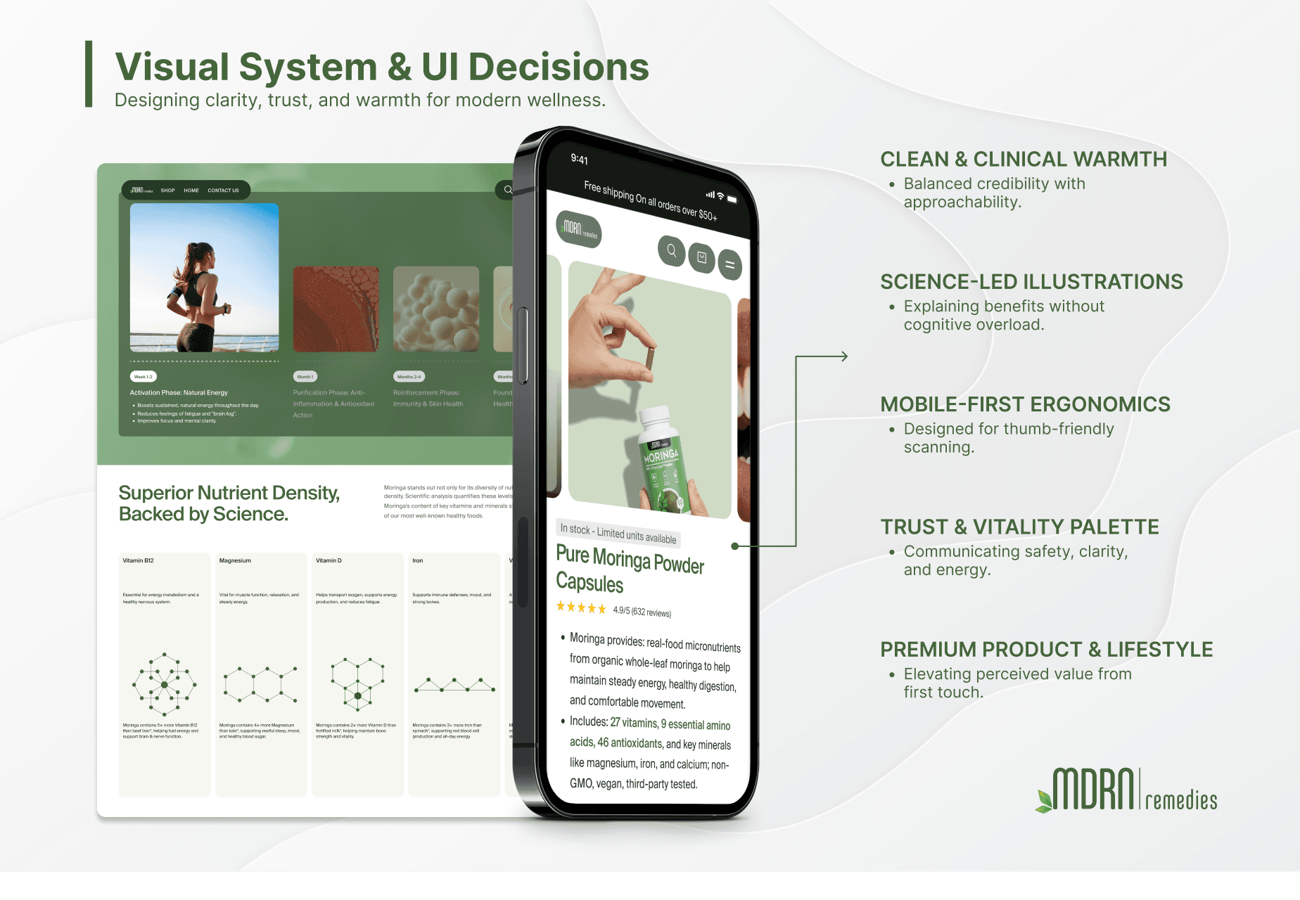 Mobile UX improvements applied to wellness ecommerce site