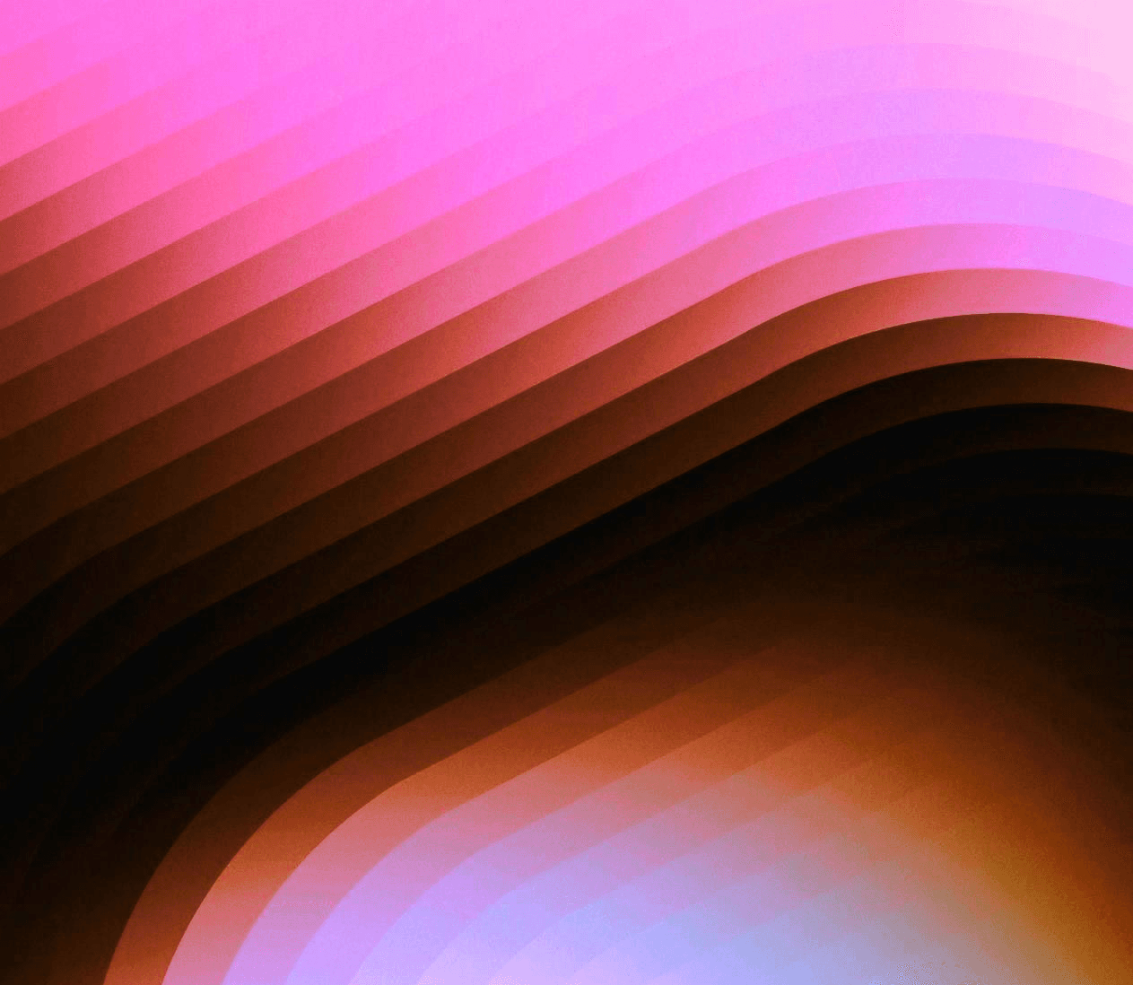 Abstract wavy gradient of green and yellow colors