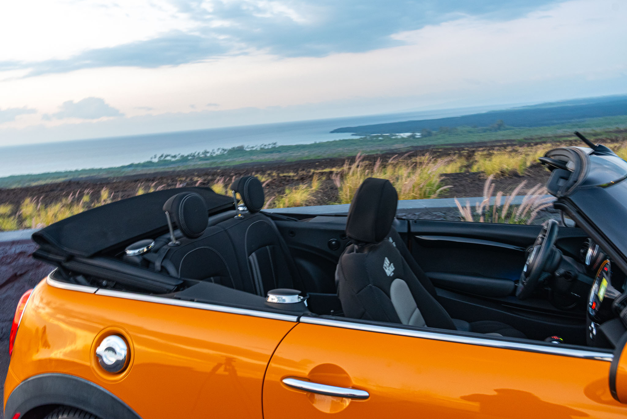 Orange Mini Cooper S For Rent In Kona Big Island Hawaii