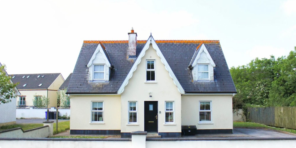 a white detached house