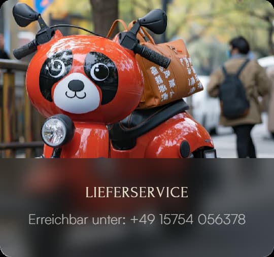 ein bild von einem roten roller unter dem "Lieferservice" steht