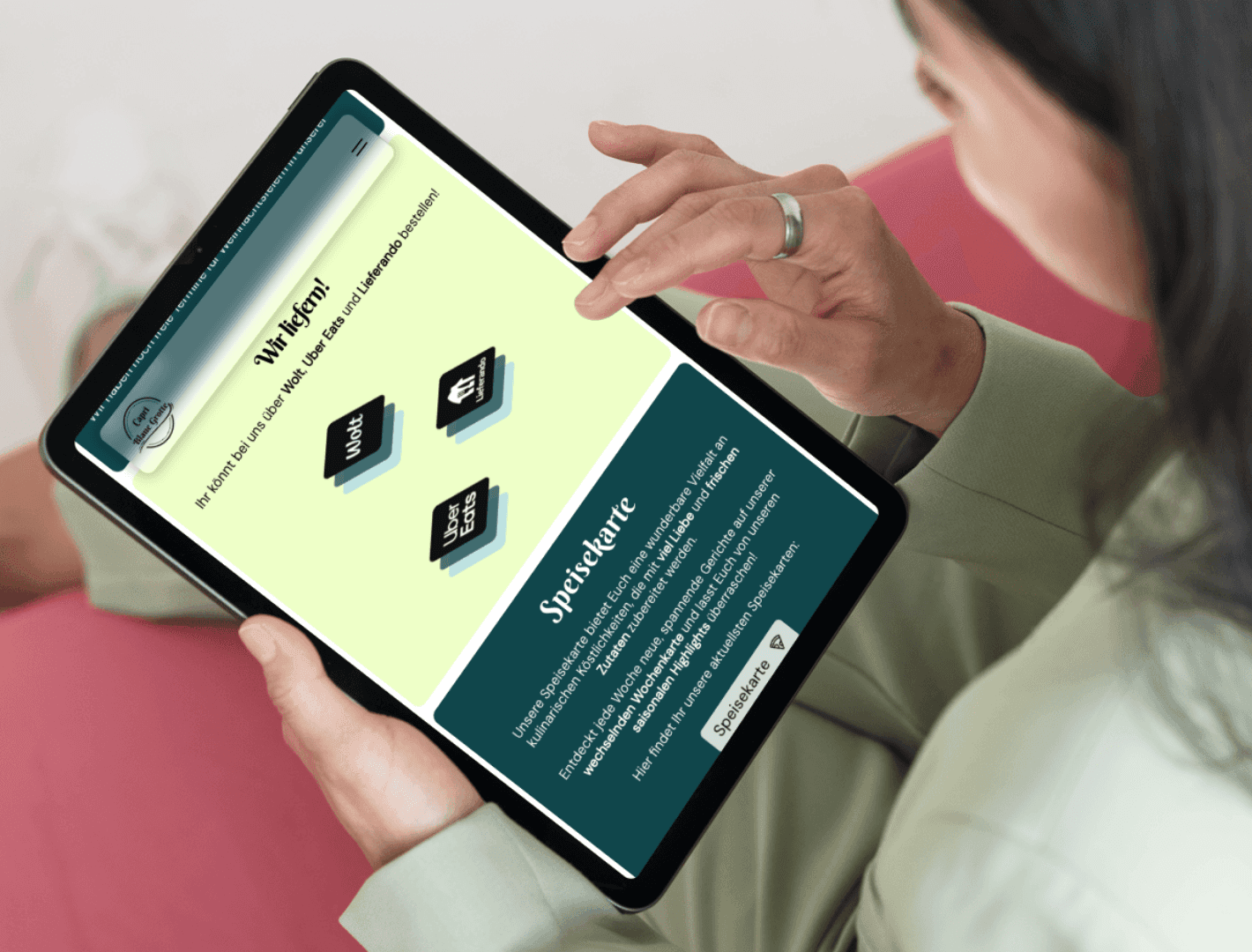 iPad Mockup der Website Capri & Blaue Grotte