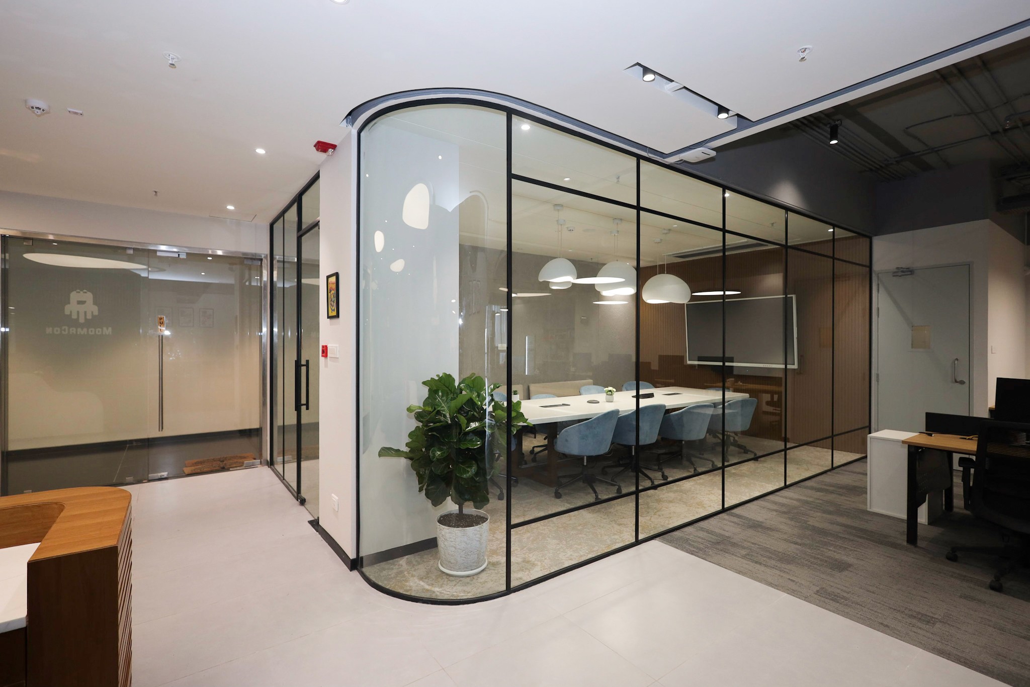 A bathtub on top of a small ice island
