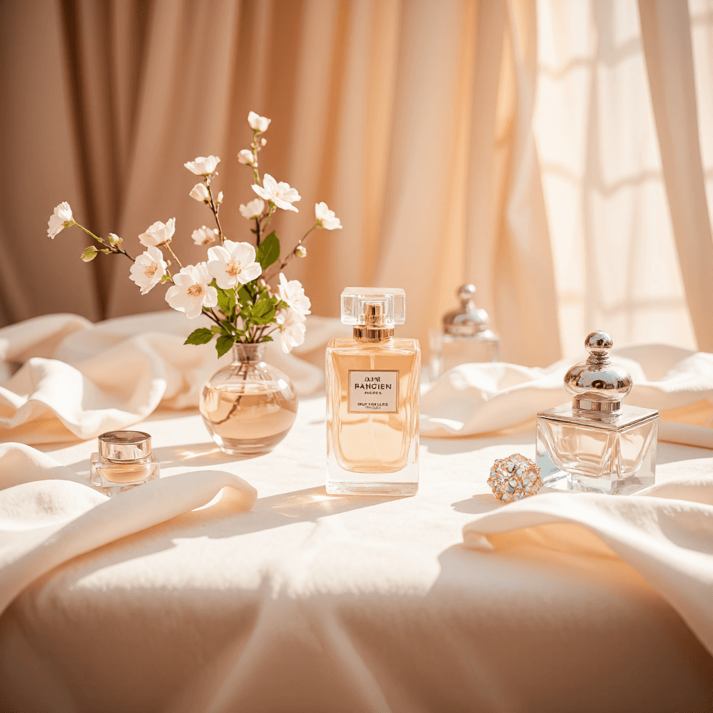 product photography of bottle of perfume