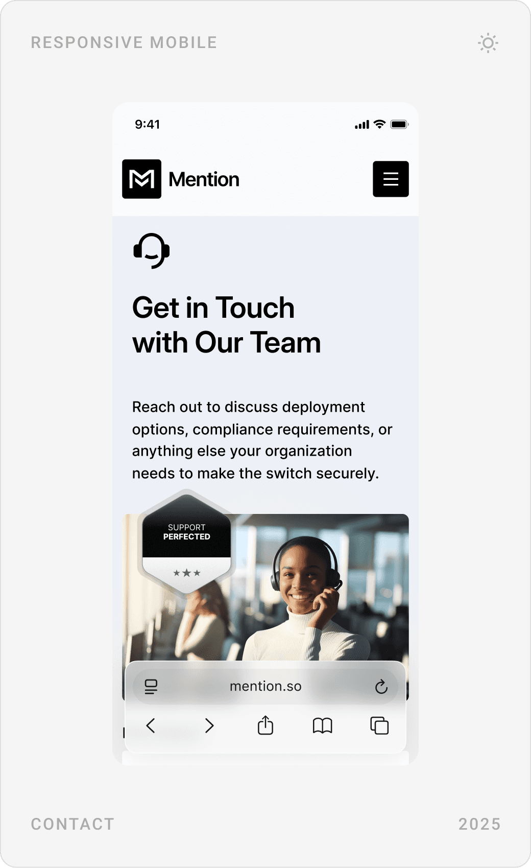 Corporate Contact Introduction Mobile Design