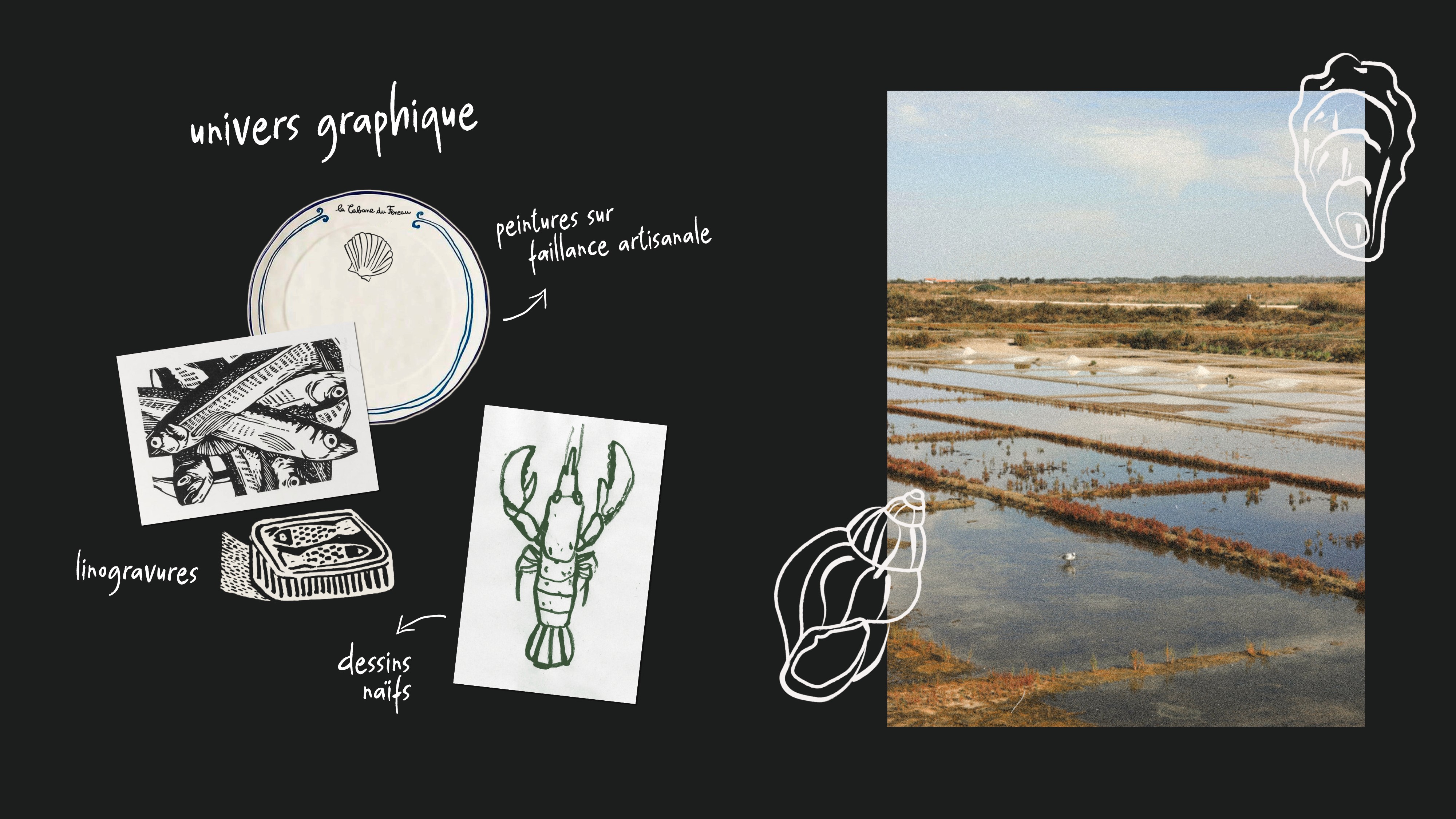 moodboard de la cabane du feneau