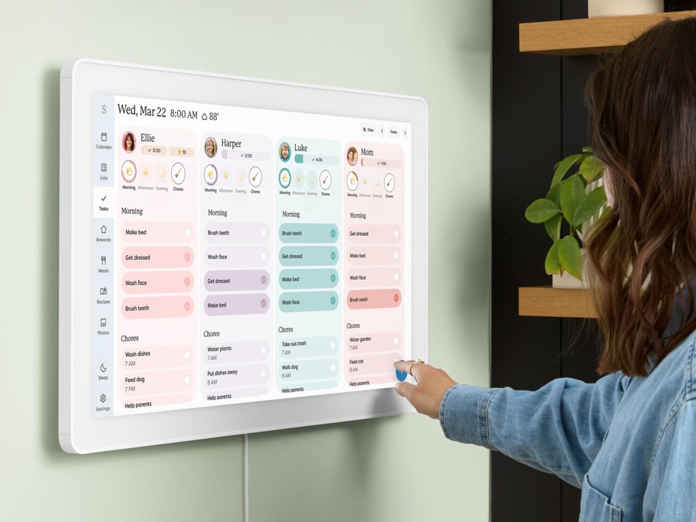 Family Wall Calendar Screen